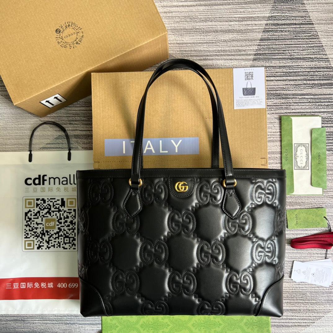 gg  Medium Tote Black For Women, Women&#8217;s Bags 15in/38cm gg ‎631685 UM8IG 1000