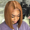 #30 Light Brown Short Straight Bob 13x4/4x4 Lace Wig 100% Human Virgin Hair - 1984brand