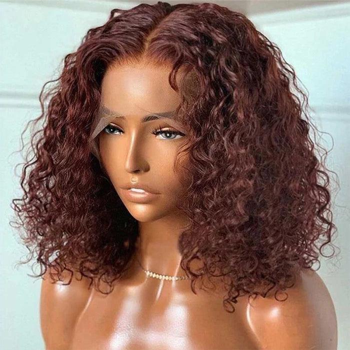 Dark Auburn Color Short Bob Red Brown Wigs - 1984brand