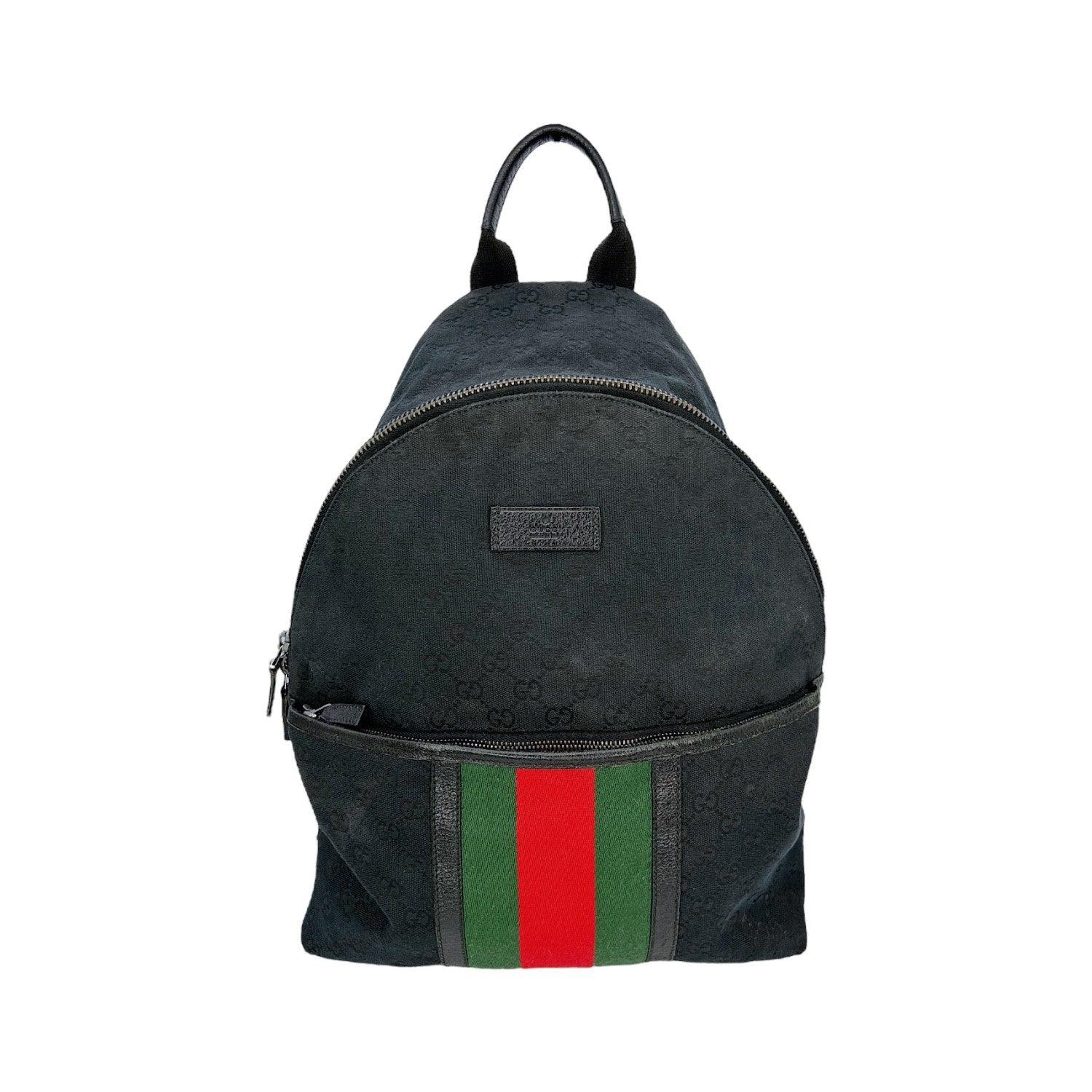 GG GG Monogram Web Medium Classic Backpack