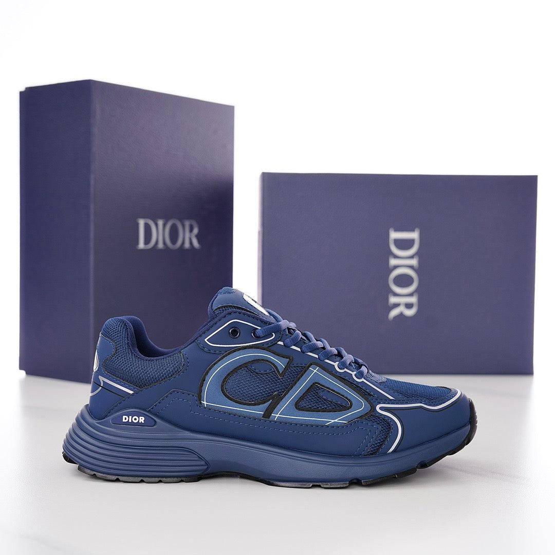 DOR B30  Deep Blue Mesh and Technical Fabric Sneakers -115