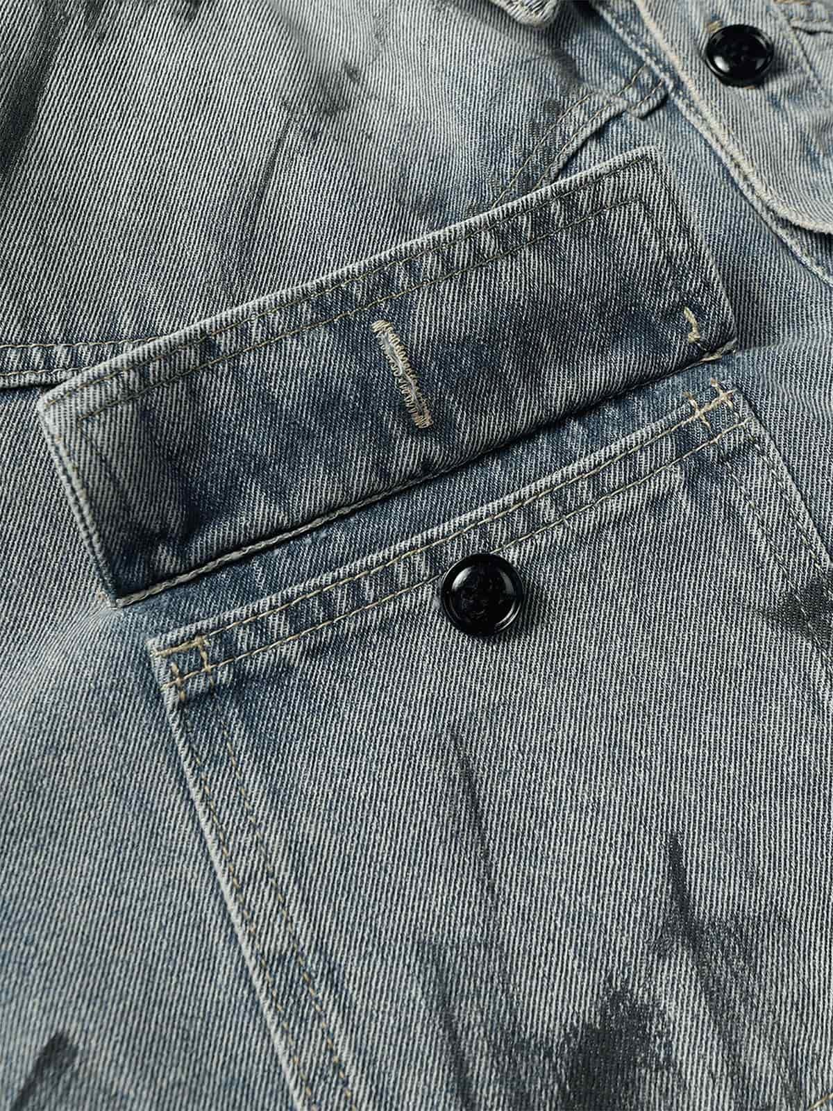 1984 American Street Style Washed Denim Shirt