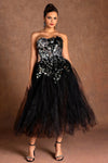 Nechtu Strapless Sequin Puff Dress Acmefun