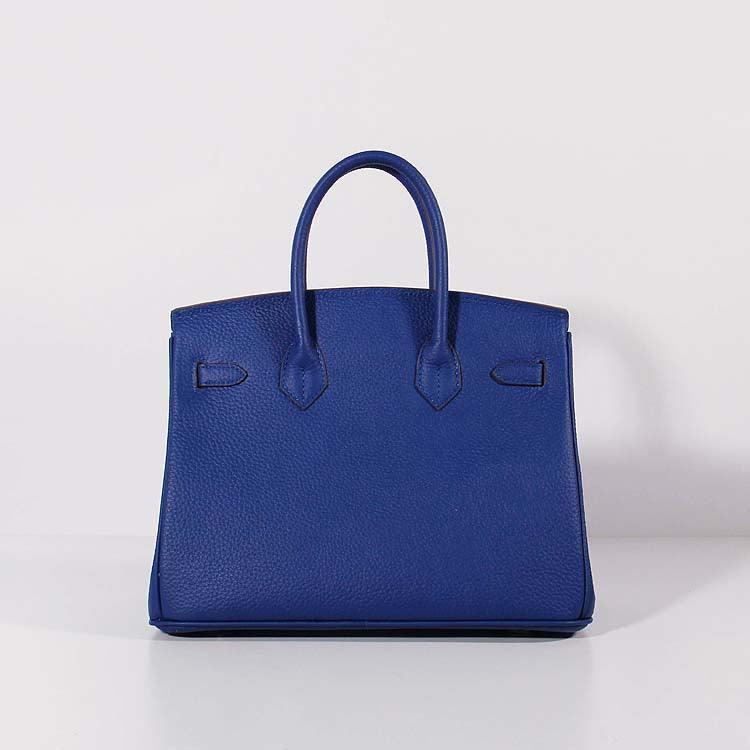 Birkin Bag Togo Leather with Strap Electric Blue Gold - sneakerlandnet