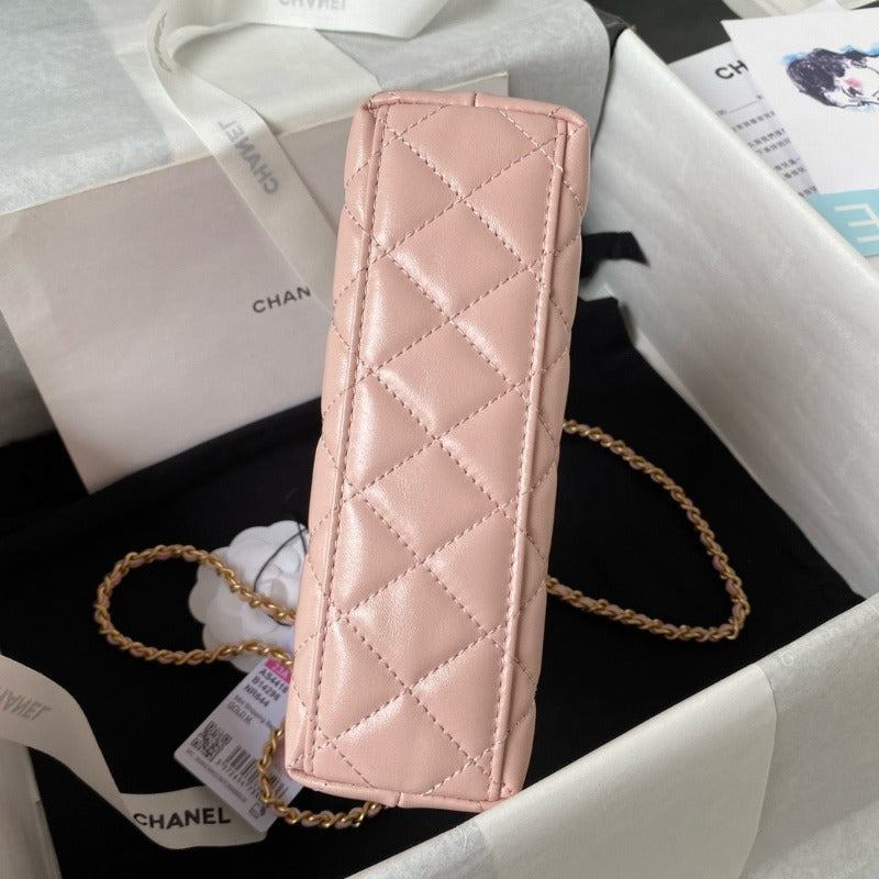 1984 - Lambskin Mini Kelly Chain Bag Light Pink