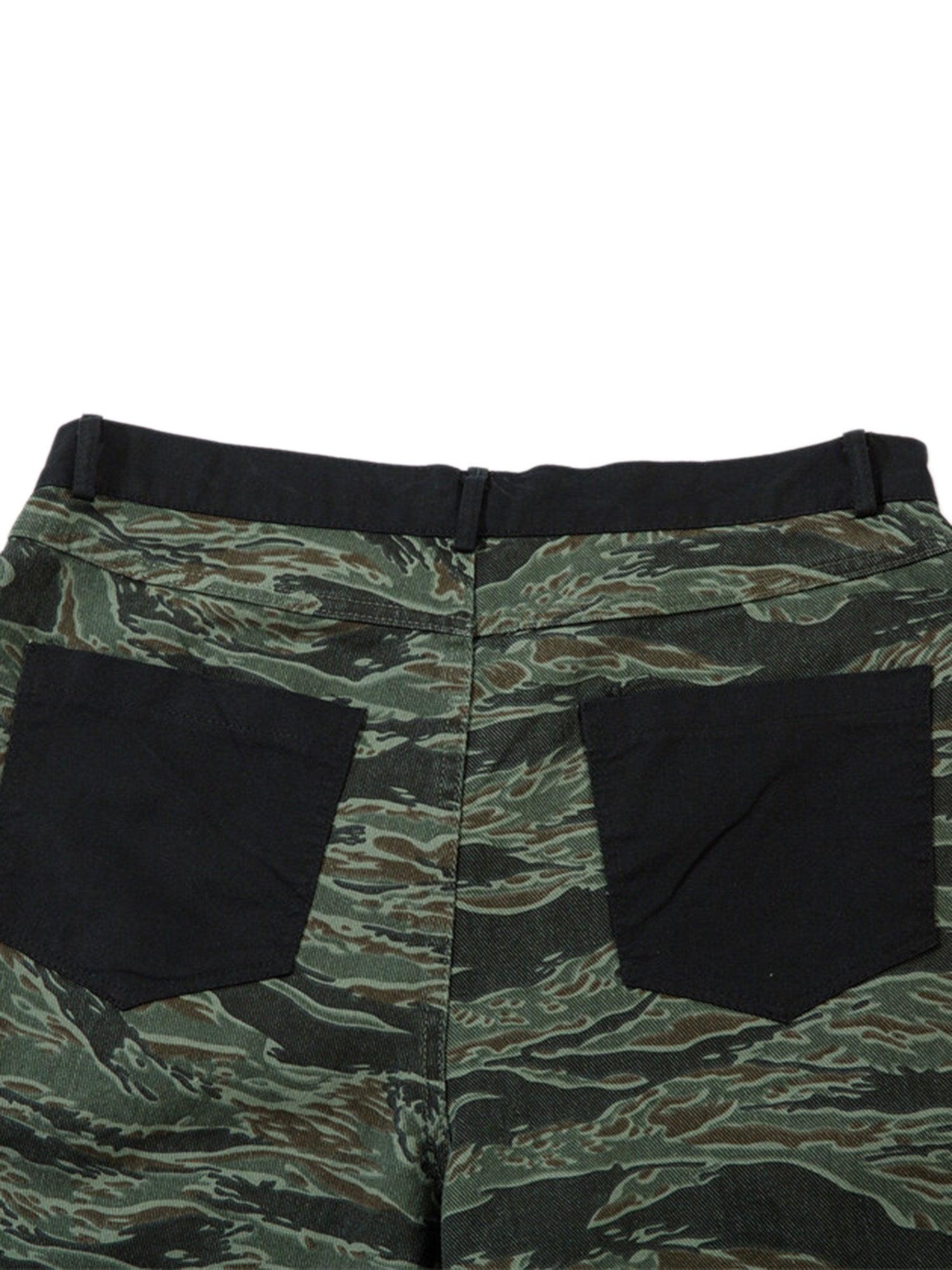 1984 High Street Patchwork Camouflage Contrast Denim Jorts