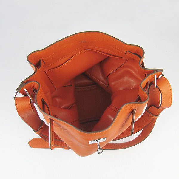 Nappa Leather Shoulder Bag H2804 orange Silver Kilta bags