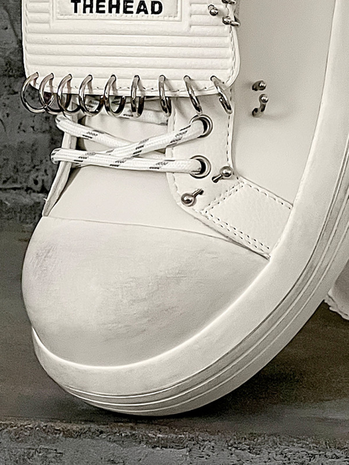 Sneakerhill Punk Metal Ring Platform Sneakers - 1984