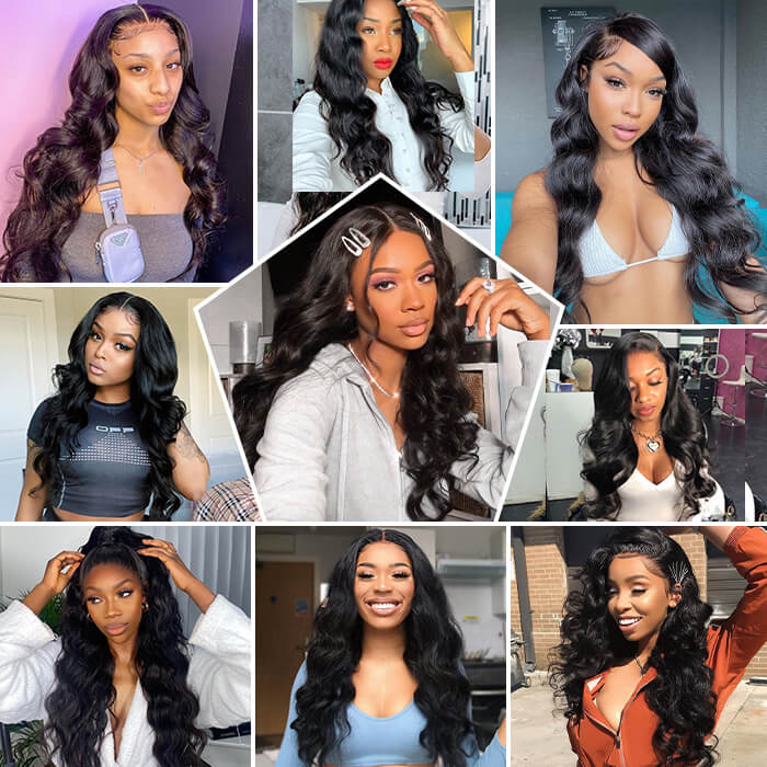 Pre Bleached Knots Body Wave Human Hair Wig 13*6 Invisible HD Lace Front Wig Hermosa Hair