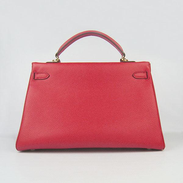 Kelly 35cm Togo Leather Handbag Red/Golden Kilta bags