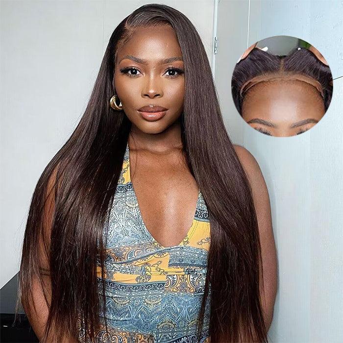 #4 Chocolate Brown 8*5 Pre Cut HD Lace Closure Wigs Glueless Ready & Go Wig - 1984brand