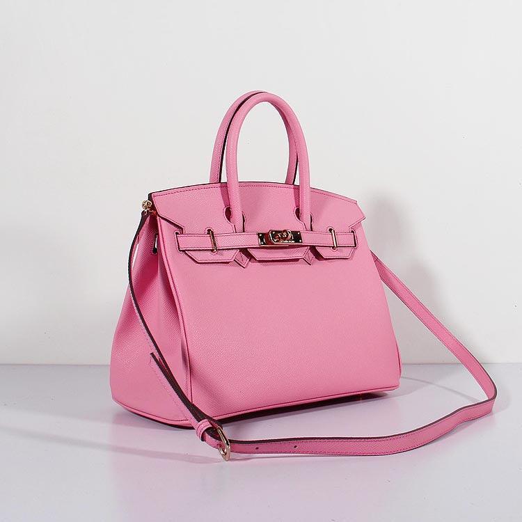 Hermes 30cm Birkin Bag Epsom Leather with Strap Pink Gold - sneakerhillcom