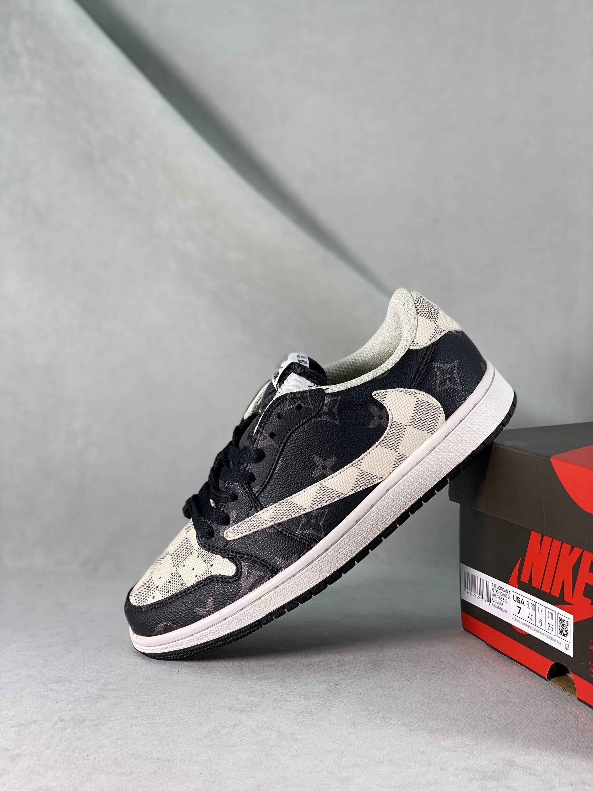 Custom Travis Scott x Fragment x Air Jordan 1 Low TS x LV DM7866-512