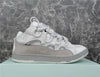 Premium Men Leather Curb Sneaker grey white