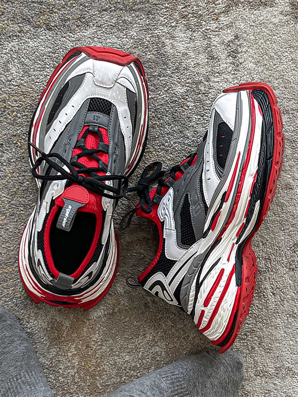 Sneakerhill Mesh Contrast Color Platform Sneakers - 1984