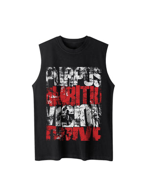 1984 Unisex Letters Street Rap Graffiti Vest