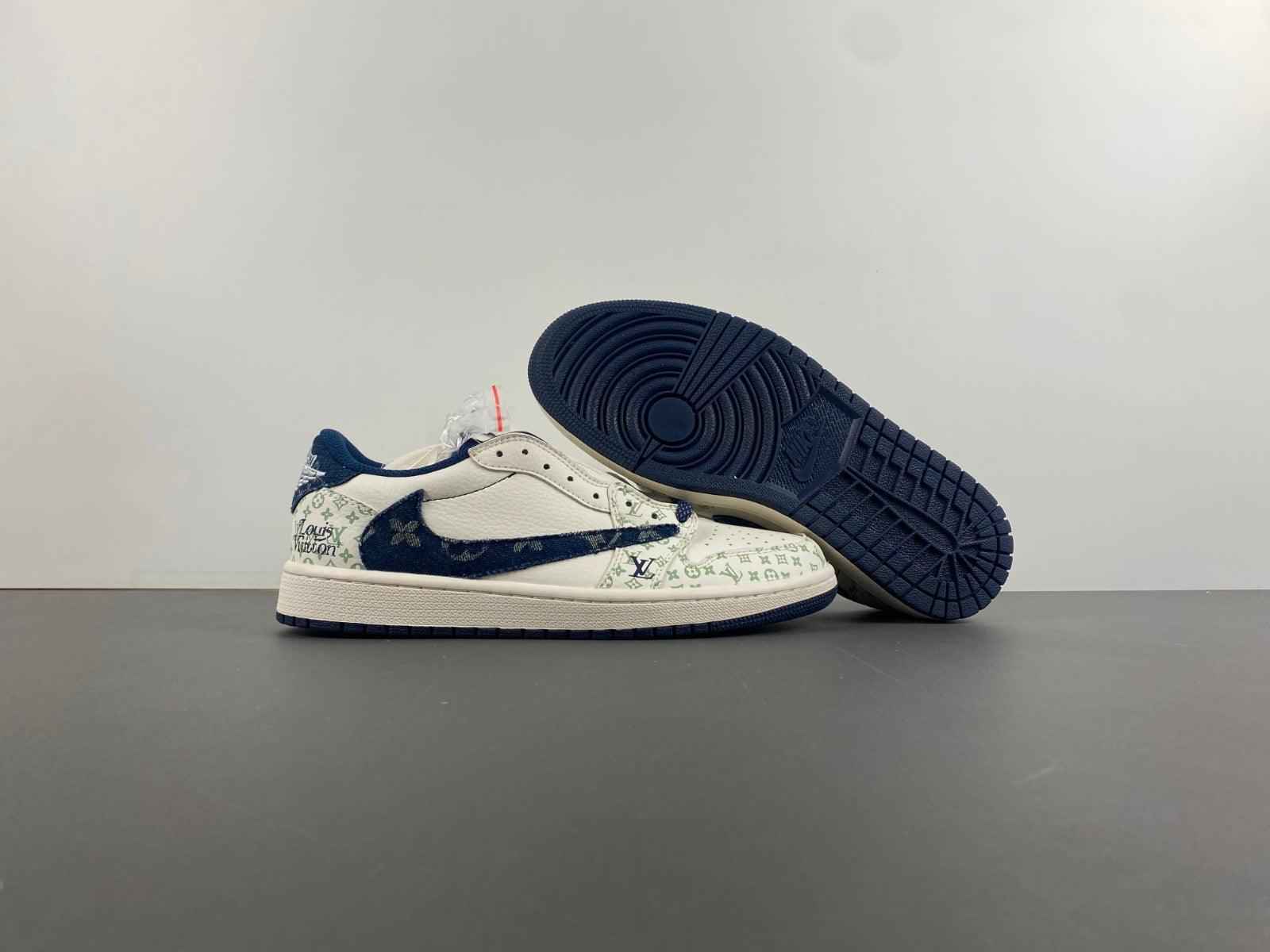 Custom Travis Scott x LV x Air Jordan 1 Low OG SJ2968-004