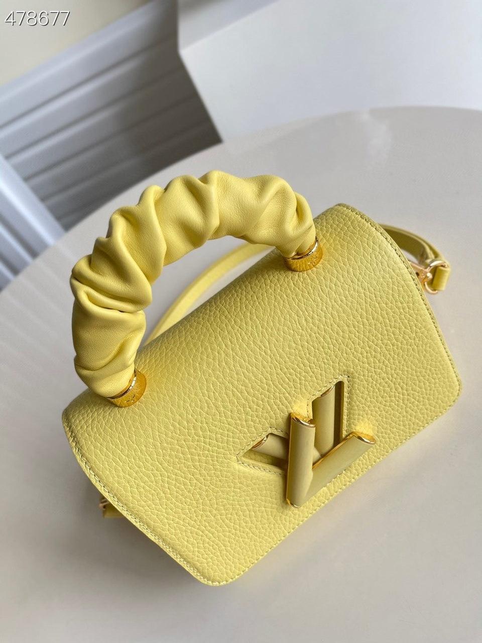 LV Twist PM Ginger Yellow For Women, Women’s Handbags, Shoulder And Crossbody Bags 7.1in/18cm LV M58571