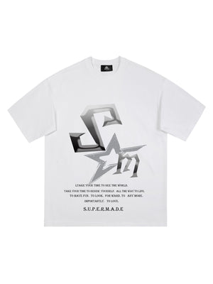 Thesupermad Logo Print T-shirt SP240823PYJI