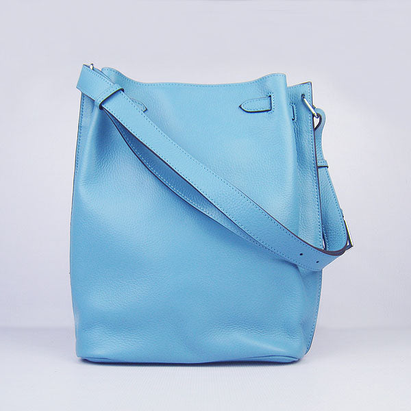 Nappa Leather Shoulder Bag H2804 light blue Silver Kilta bags