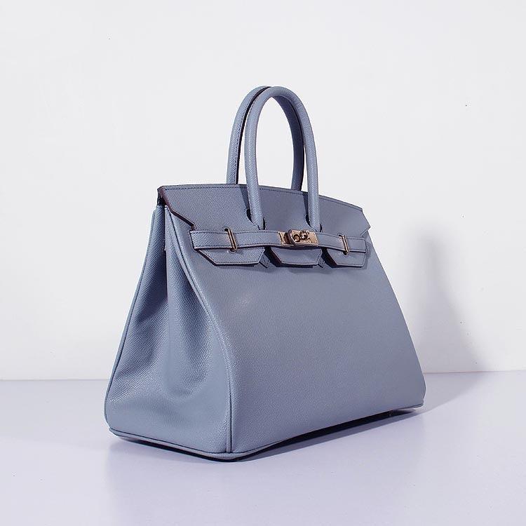 Birkin Bag Epsom Leather Blue Lin Gold - sneakerlandnet