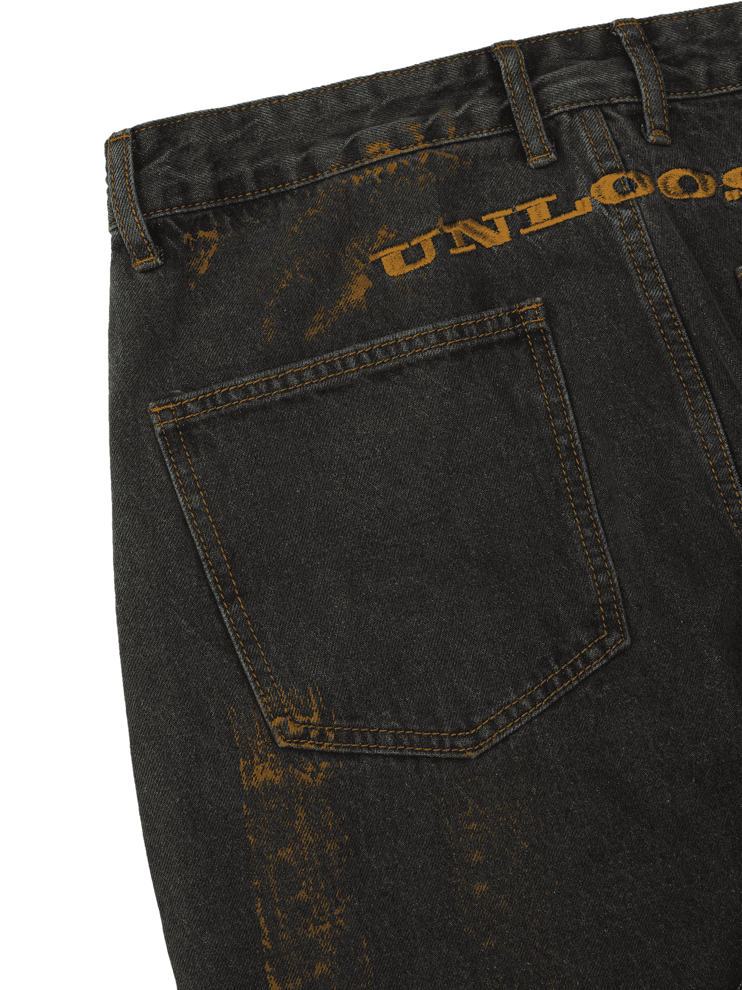 1984 American Street Style Spray Painted Fur Jeans - 2052