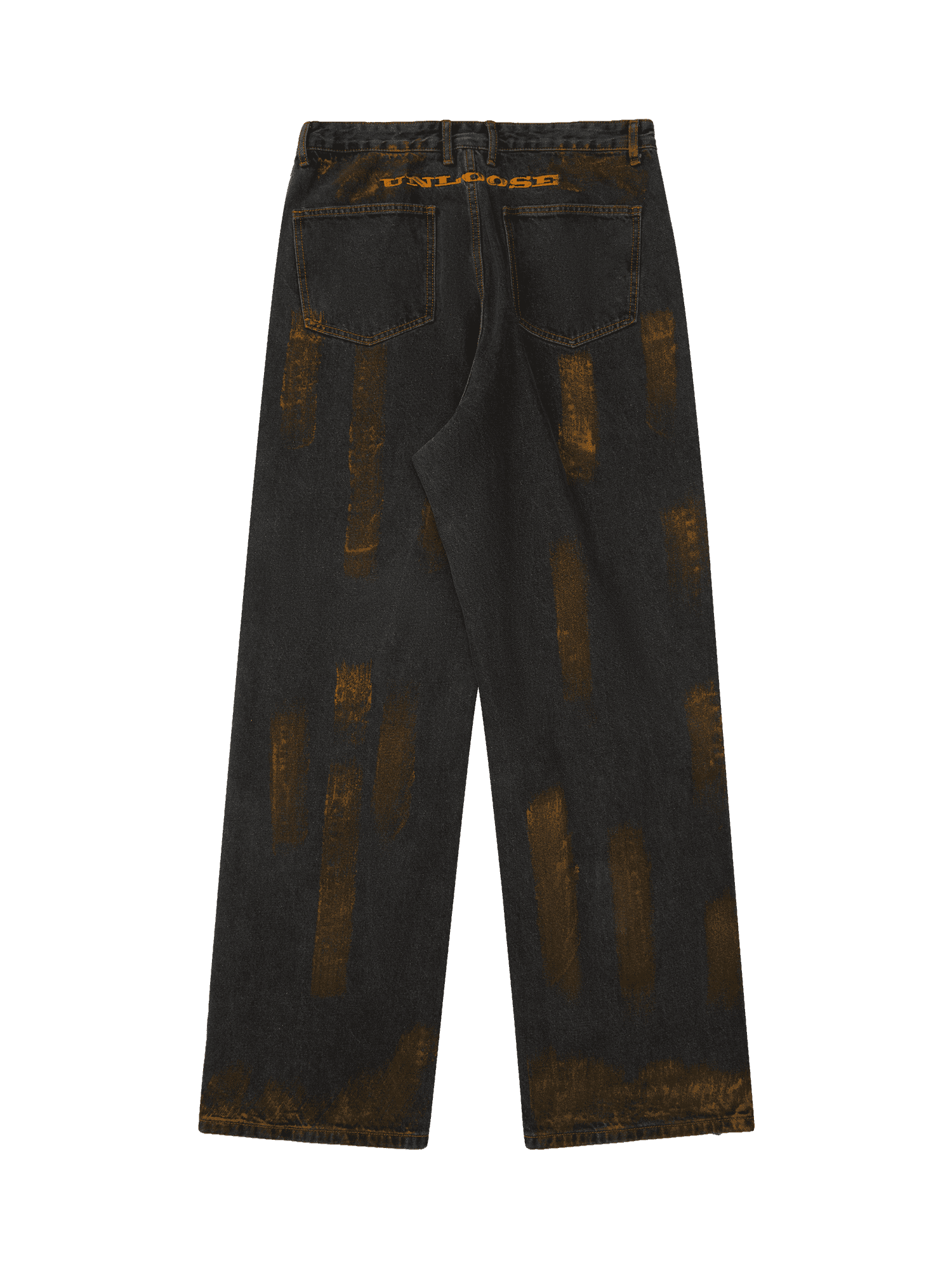 1984 American Street Style Spray Painted Fur Jeans - 2052