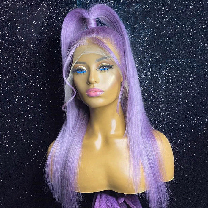 13x4 Purple Color 13x4 HD Lace Front Human Hair Wigs with Baby HairGlueless Lace wig - 1984brand