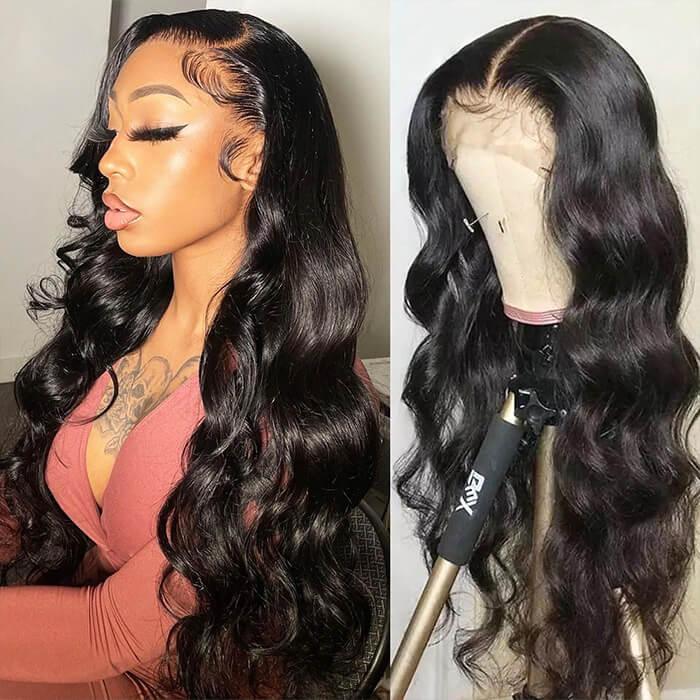 Skin Melt HD Lace Wigs Body Wave 13*4 Lace Front Wigs Human Hair Real Transparent Lace hermosahair