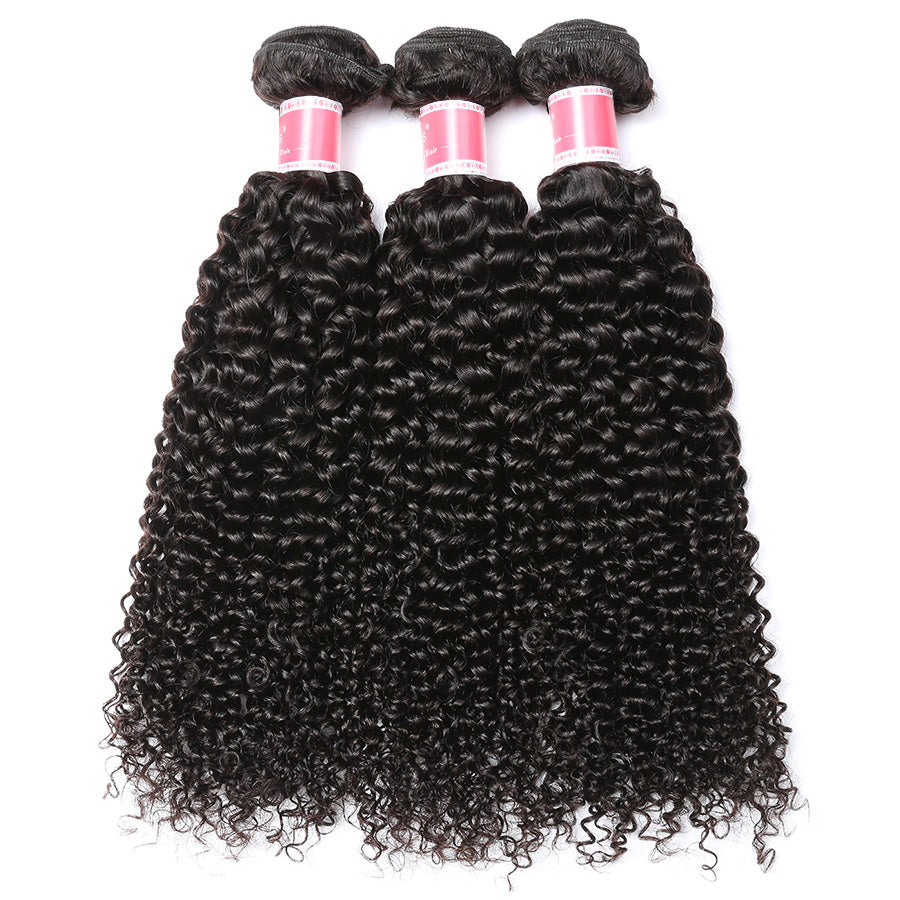 Wholesale Brazilian Curly Hair Weave 3 Bundles with 13x4 Lace Frontal Hermosa Hair