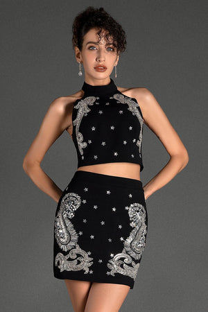 Pardeas Sleeveless Rhinestone Star Set Acmefun