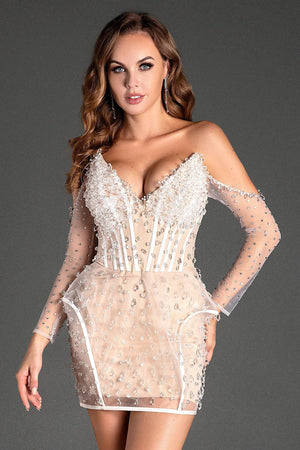 Kourakis Crystal Corset Mini Dress Acmefun