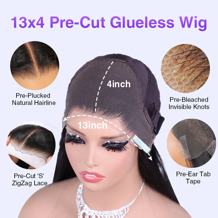 13x4 Body Wave Pre-All Lace Frontal Wig Glueless Lace Front Wigs with Invisible Knots 220% - 1984brand