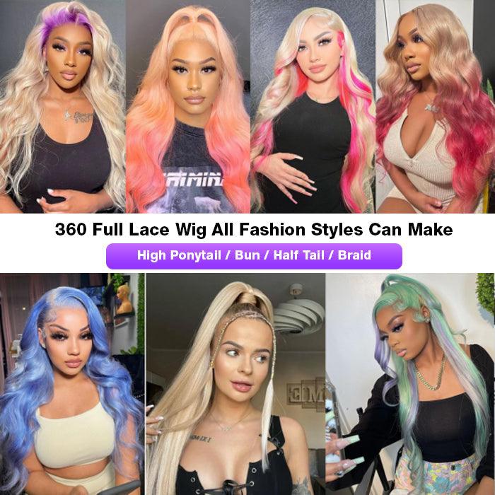 613 Blonde 360 HD Lace Front Human Hair Wigs Pre Plucked Straight Human Hair hermosahair