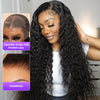 13x4 Lace Frontal Water Wave Wig Pre Bleached Glueless Lace Human Hair Wigs Super Secure - 1984brand