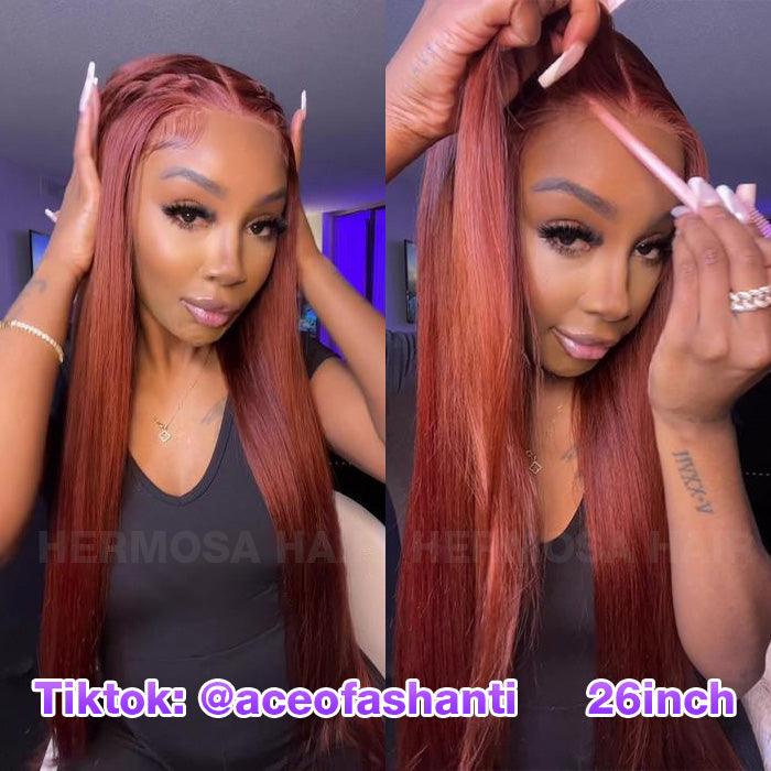 Reddish Brown Color Upgrade Pre Cut HD Lace Closure Wigs - 1984brand