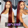 Reddish Brown Glueless Ready & Go Wigs Pre Cut Lace Closure Wigs - 1984brand