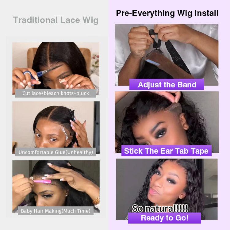 13x6 Lace Frontal Yaki Straight Pre Cut & Pre-Plucked Real Ear To Ear Pre-All Glueless Wig - 1984brand