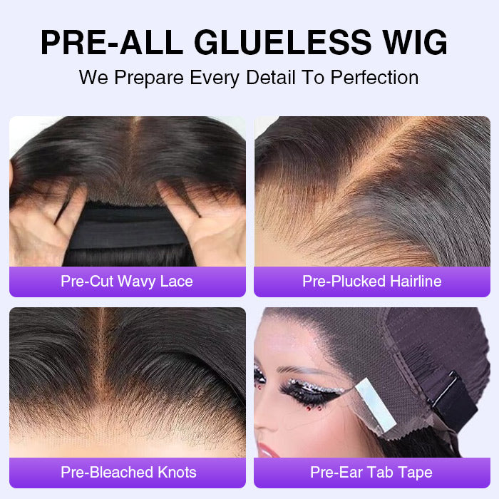 13x6 Pre-Cut Lace Frontal Super Secure Water Wave Wig Real Ear To Ear Pre-All Glueless Wig - 1984brand