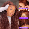 Pre-All Wig Reddish Brown 13x4 Ear To Ear Lace Front Jerry Curly Put on and Go Glueless Wig Hermosa Hair