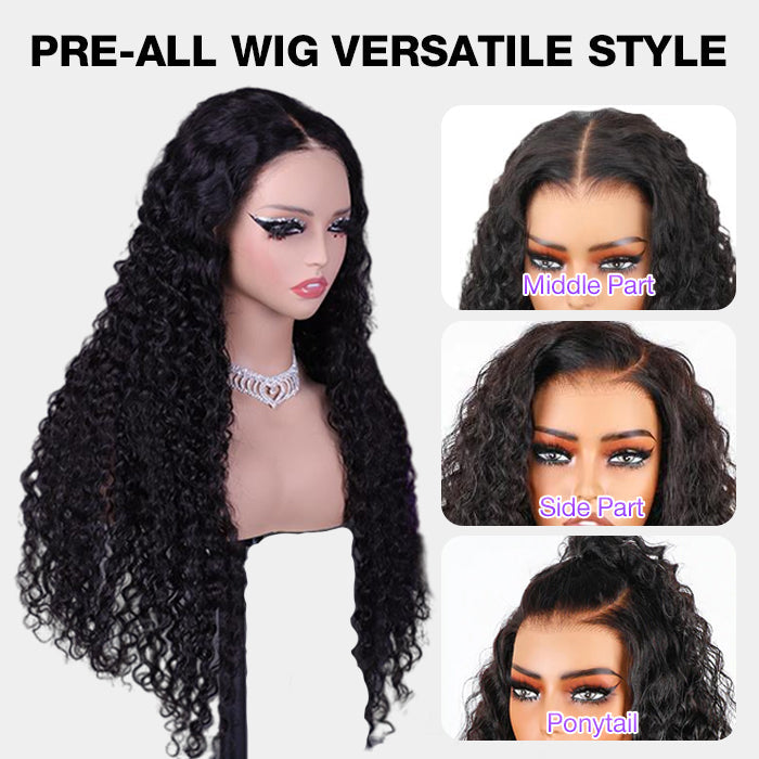 13x6 Pre-Cut Lace Frontal Super Secure Water Wave Wig Real Ear To Ear Pre-All Glueless Wig - 1984brand