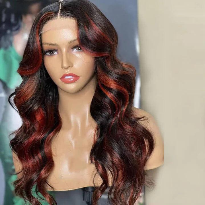 P1B/350 Piano Color Body Wave Human Hair Wig 13x4 HD Lace Frontal Wigs Pre Plucked Hermosa Hair