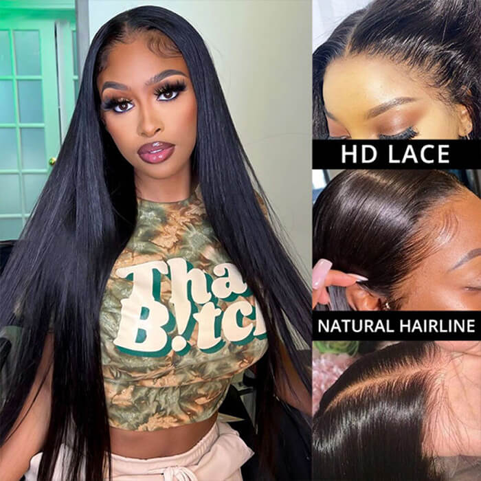 13*4 HD Lace Front Wig And 4*4 Lace Closure Wig Straight Human Hair Wigs - 1984brand