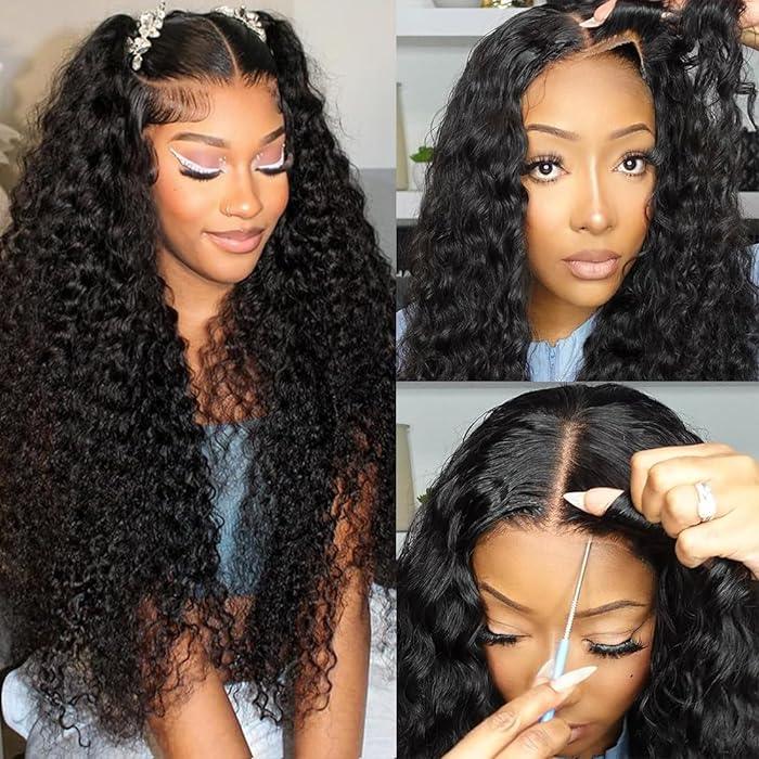 Deep Wave Ready & Go Wigs 8x5 Pre Cut Real Glueless Lace Closure Wigs Beginner Friendly Hermosa Hair