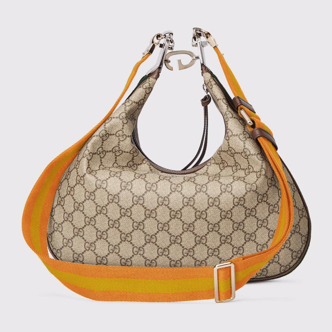 gg Atache Large Shoulder Bag Beige And Multicolor For Women, Women&#8217;s Bags 13.8in/35cm gg‎ ‎‎‎702823 96GRN 4091