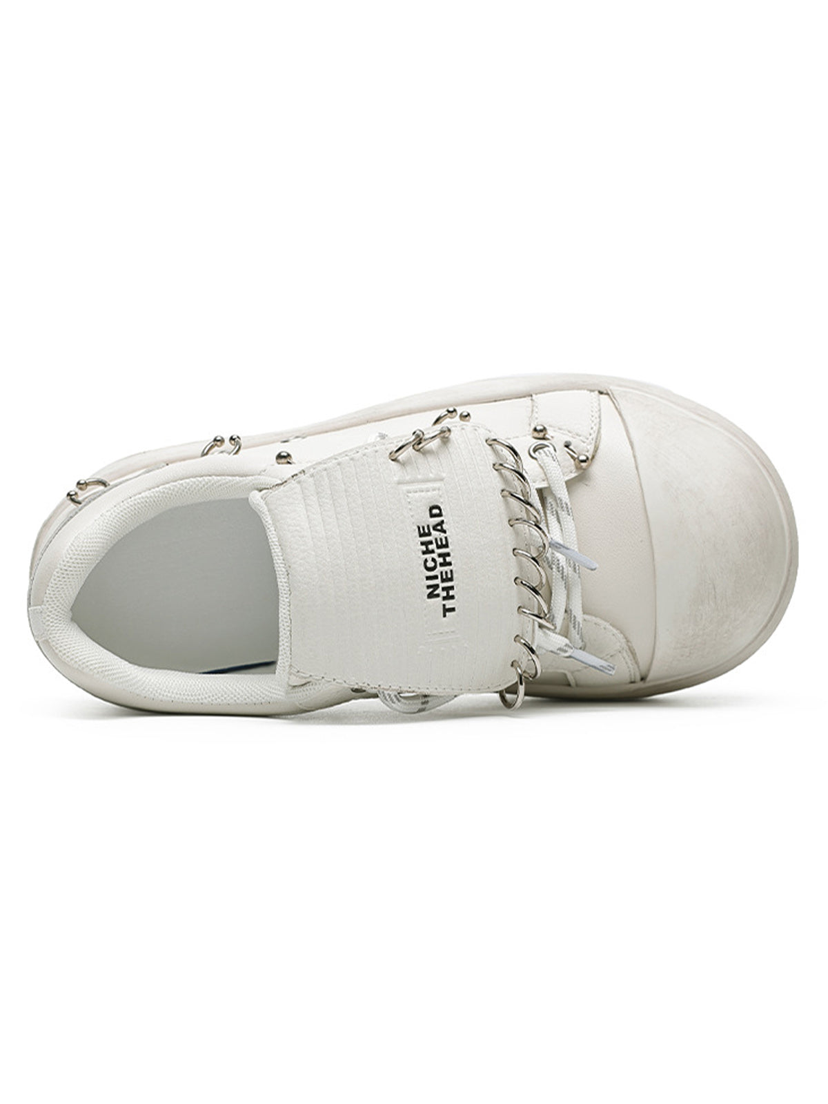 Sneakerhill Punk Metal Ring Platform Sneakers - 1984
