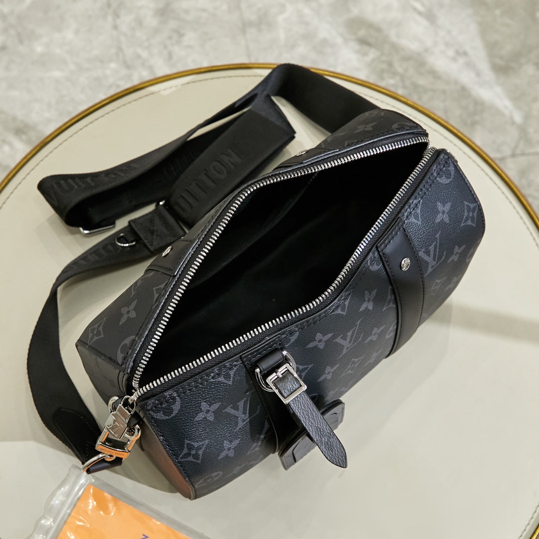 New Fashion Bags LV Monogram Eclipse City Keepall 25 sneakeronline