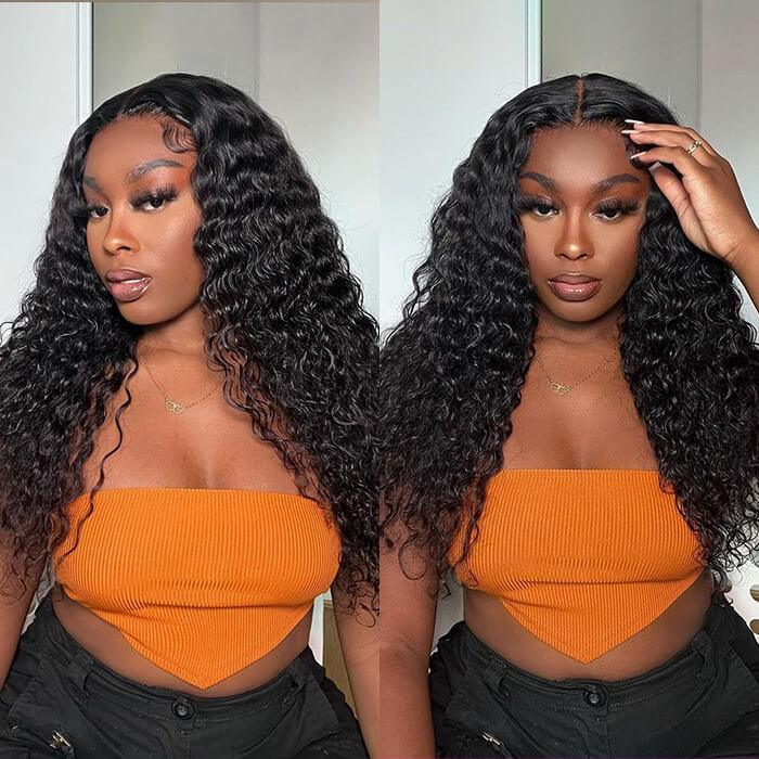 Pre Everything | Glueless Wig Deep Wave 8x5 Closure HD Lace 100% Human Hair Wig Ready To Go hermosahair