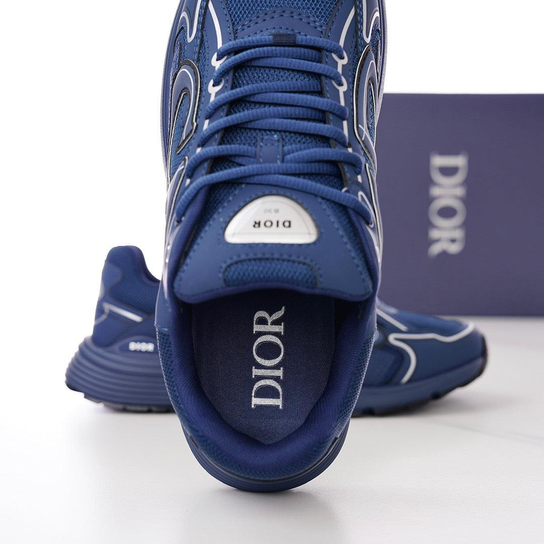 DOR B30  Deep Blue Mesh and Technical Fabric Sneakers -115