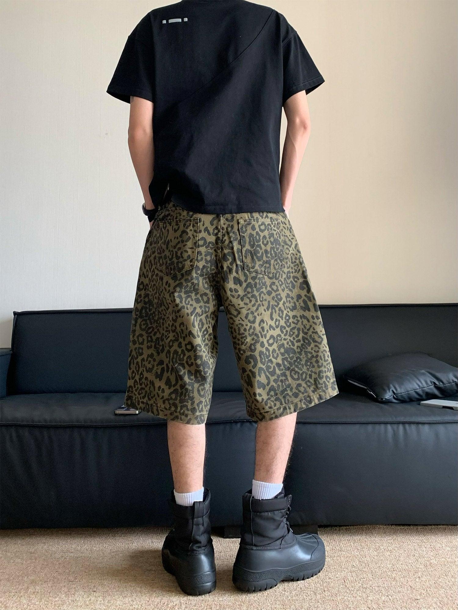 1984 Vintage Leopard Print Cropped Trousers Jort - 2149